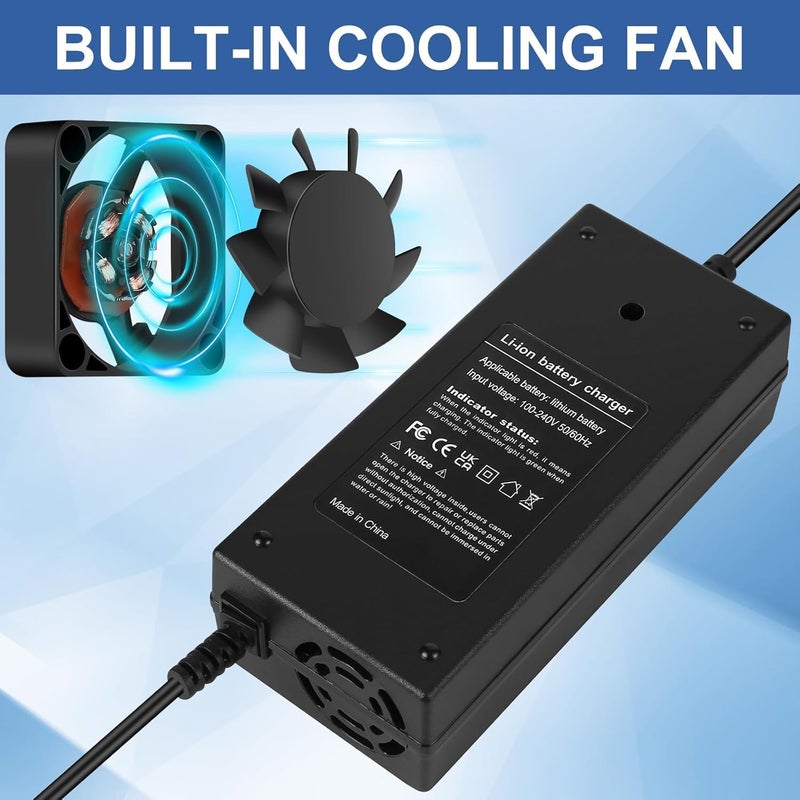 YOUHELLOME 54.6V 3A Charger 5.5 * 2.1mm Plug for Rad Power, Himiway Cruiser, Lectric XP, Aventon Pace 500/ Level, Jasion eb7, Hiboy Titan/Titan Pro, Ecotric Seagull, VIVI/Ancheer, Boosted B0ard Li-ion Battery - Image 2